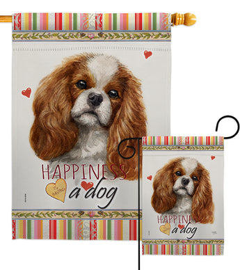 Comforter Spaniel Happiness - Pets Nature Vertical Impressions Decorative Flags HG110134 Made In USA