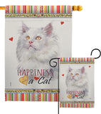 German Long Hair Happiness - Pets Nature Vertical Impressions Decorative Flags HG110173 Made In USA