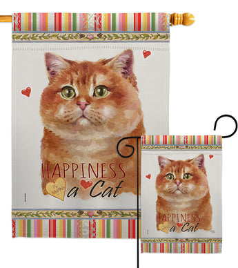 Gold Scottish Happiness - Pets Nature Vertical Impressions Decorative Flags HG110191 Made In USA