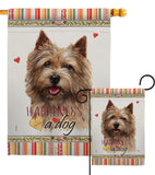 Norwich Terrier Happiness - Pets Nature Vertical Impressions Decorative Flags HG110200 Made In USA