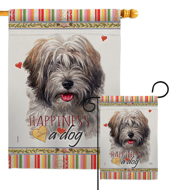 Tibetan Terrier Happiness - Pets Nature Vertical Impressions Decorative Flags HG110228 Made In USA