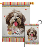 Havanese Cuban Happiness - Pets Nature Vertical Impressions Decorative Flags HG110239 Made In USA