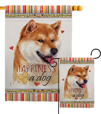 Sesame Shiba Inu Happiness - Pets Nature Vertical Impressions Decorative Flags HG110268 Made In USA