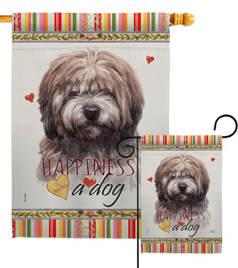 Brindle Tibetan Terrier Happiness - Pets Nature Vertical Impressions Decorative Flags HG110269 Made In USA