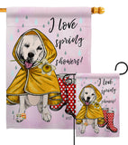 Love Sping Shower - Pets Nature Vertical Impressions Decorative Flags HG137151 Made In USA