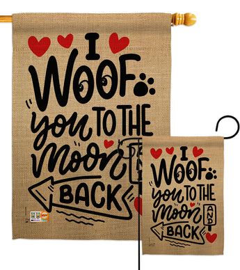 I Woof You - Pets Nature Vertical Impressions Decorative Flags HG137213 Made In USA