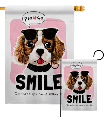 Please Smile - Pets Nature Vertical Impressions Decorative Flags HG137524 Made In USA