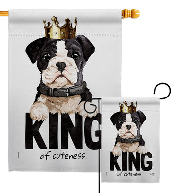 King Of Cuteness - Pets Nature Vertical Impressions Decorative Flags HG137525 Made In USA