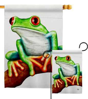 Tree Frog - Pets Nature Vertical Impressions Decorative Flags HG192657 Made In USA