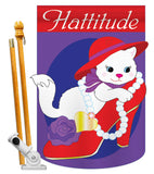 Hattitude - Pets Nature Vertical Applique Decorative Flags HG110035