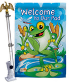 Frog - Pets Nature Vertical Impressions Decorative Flags HG110041 Made In USA