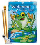 Frog - Pets Nature Vertical Impressions Decorative Flags HG110041 Made In USA