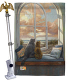 Enjoying the View - Pets Nature Vertical Impressions Decorative Flags HG110057 Made In USA