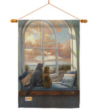 Enjoying the View - Pets Nature Vertical Impressions Decorative Flags HG110057 Made In USA