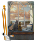 Enjoying the View - Pets Nature Vertical Impressions Decorative Flags HG110057 Made In USA