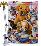 Sweet Ones - Pets Nature Vertical Impressions Decorative Flags HG110070 Made In USA