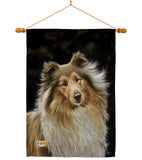 Collie - Pets Nature Vertical Impressions Decorative Flags HG110075 Made In USA