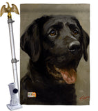 Black Lab - Pets Nature Vertical Impressions Decorative Flags HG110076 Made In USA