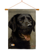 Black Lab - Pets Nature Vertical Impressions Decorative Flags HG110076 Made In USA