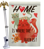 Furry Cat - Pets Nature Vertical Impressions Decorative Flags HG110078 Made In USA