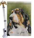 Basset Hound - Pets Nature Vertical Impressions Decorative Flags HG110090 Made In USA