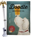 Doodle Brewing - Pets Nature Vertical Impressions Decorative Flags HG110112 Made In USA