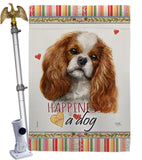 Comforter Spaniel Happiness - Pets Nature Vertical Impressions Decorative Flags HG110134 Made In USA