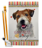 Parson Russell Terrier Happiness - Pets Nature Vertical Impressions Decorative Flags HG110137 Made In USA