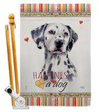 Dalmatian Happiness - Pets Nature Vertical Impressions Decorative Flags HG110172 Made In USA