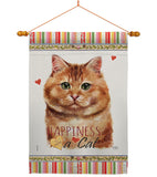 Brown Dilute Calico Happiness - Pets Nature Vertical Impressions Decorative Flags HG110175 Made In USA