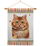 Brown Dilute Calico Happiness - Pets Nature Vertical Impressions Decorative Flags HG110175 Made In USA