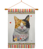 Dilute Calico Happiness - Pets Nature Vertical Impressions Decorative Flags HG110176 Made In USA