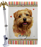 Tan Norfolk Terrier Happiness - Pets Nature Vertical Impressions Decorative Flags HG110186 Made In USA