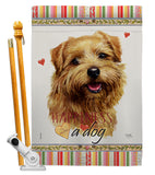 Tan Norfolk Terrier Happiness - Pets Nature Vertical Impressions Decorative Flags HG110186 Made In USA