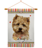 Cairn Terrier Happiness - Pets Nature Vertical Impressions Decorative Flags HG110189 Made In USA