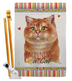 Gold Scottish Happiness - Pets Nature Vertical Impressions Decorative Flags HG110191 Made In USA