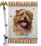 Norfolk Terrier Happiness - Pets Nature Vertical Impressions Decorative Flags HG110199 Made In USA