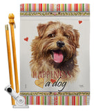 Norfolk Terrier Happiness - Pets Nature Vertical Impressions Decorative Flags HG110199 Made In USA