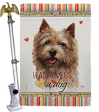 Norwich Terrier Happiness - Pets Nature Vertical Impressions Decorative Flags HG110200 Made In USA