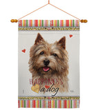 Norwich Terrier Happiness - Pets Nature Vertical Impressions Decorative Flags HG110200 Made In USA