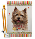 Norwich Terrier Happiness - Pets Nature Vertical Impressions Decorative Flags HG110200 Made In USA