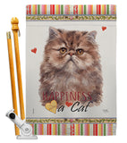 Persian Long Hair Happiness - Pets Nature Vertical Impressions Decorative Flags HG110203 Made In USA