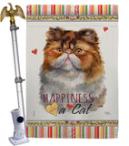 Persian Happiness - Pets Nature Vertical Impressions Decorative Flags HG110205 Made In USA