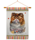 Persian Happiness - Pets Nature Vertical Impressions Decorative Flags HG110205 Made In USA