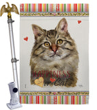 Siberian Happiness - Pets Nature Vertical Impressions Decorative Flags HG110219 Made In USA