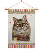 Siberian Happiness - Pets Nature Vertical Impressions Decorative Flags HG110219 Made In USA