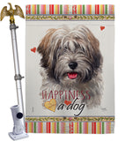 Tibetan Terrier Happiness - Pets Nature Vertical Impressions Decorative Flags HG110228 Made In USA