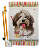 Havanese Cuban Happiness - Pets Nature Vertical Impressions Decorative Flags HG110239 Made In USA