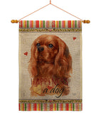 Ruby Cavalier King Spaniel Happiness - Pets Nature Vertical Impressions Decorative Flags HG110246 Made In USA