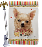 Apple Head Chihuahua Happiness - Pets Nature Vertical Impressions Decorative Flags HG110248 Made In USA